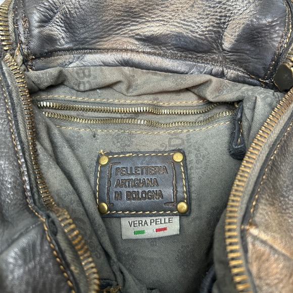 Bayside 1984 Lusher Backpack Distressed Soft‎ Italian Leather Pewter Gray Boho main image 5